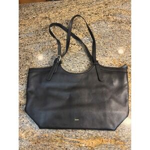Kattee Black Pebbled Cowhide Leather Tote Bag K202505 Shoulder Bag